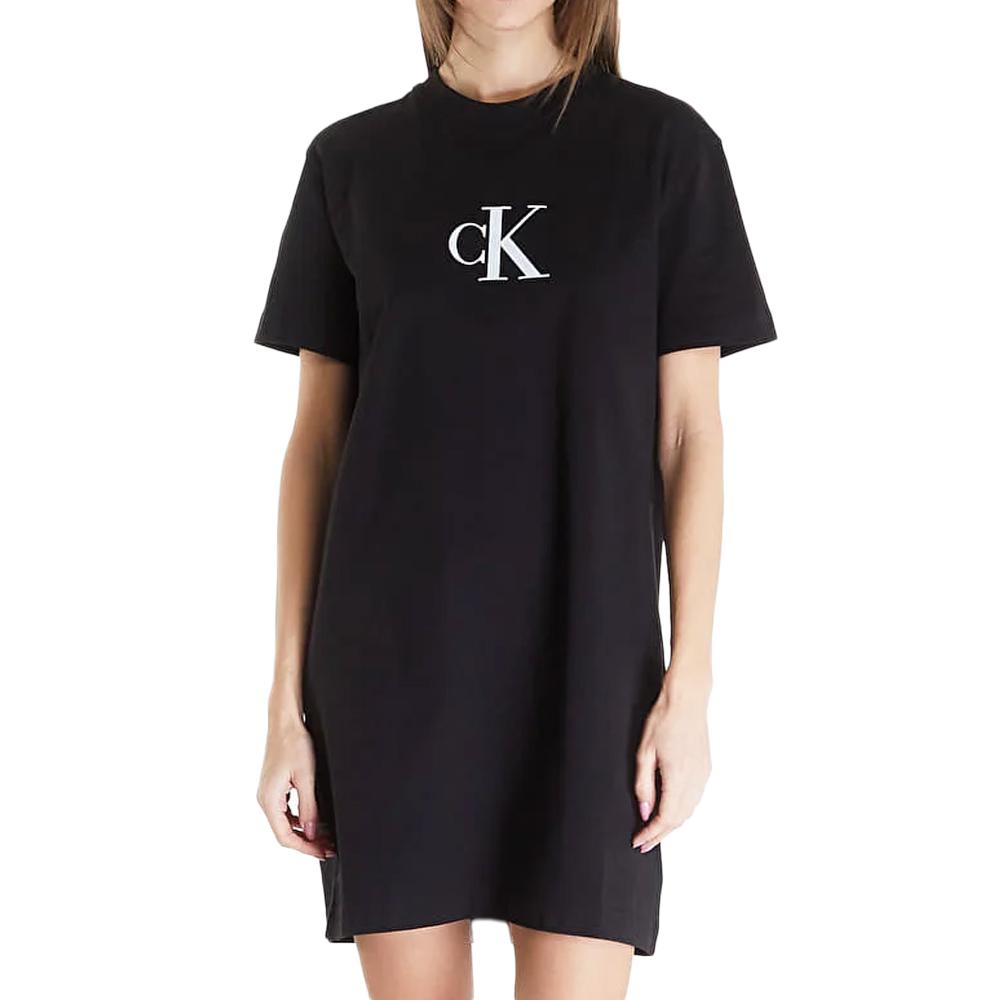 Robe Noire Femme Calvin Klein Jeans Satin pas cher