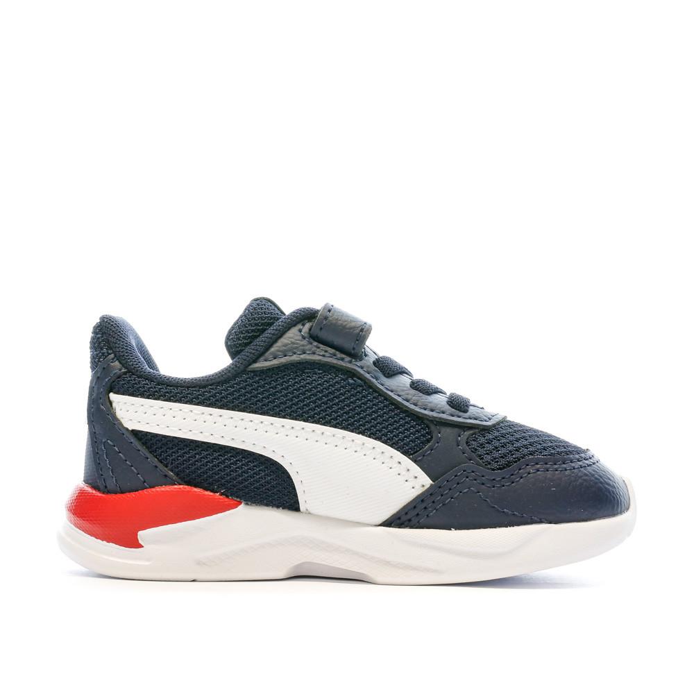 Baskets Blanches/Marines/Rouges Garçon Puma X-ray Speed Lite vue 2