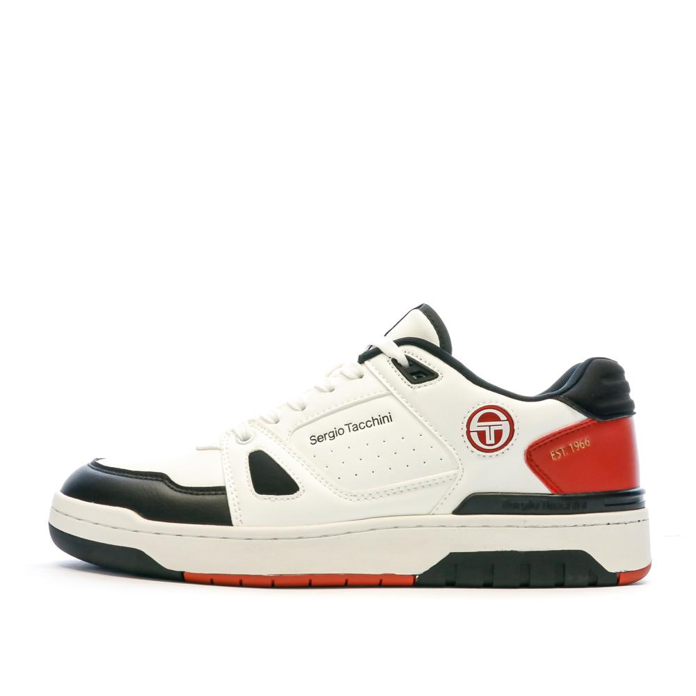 Baskets Blanche/Noir/Rouge Homme Sergio TacchiniMilano pas cher