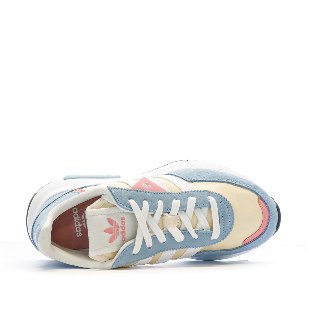 Baskets Bleu/Rose Femme Adidas Retropy vue 4