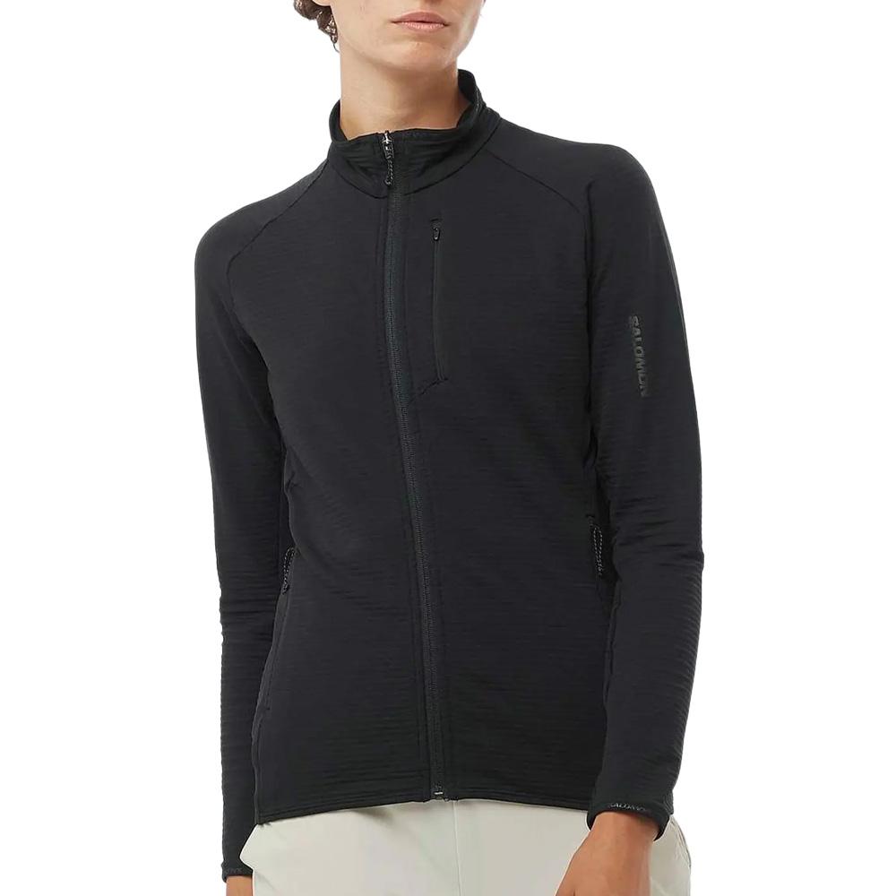 Chaqueta con cremallera negra para mujer Salomon Essential barato