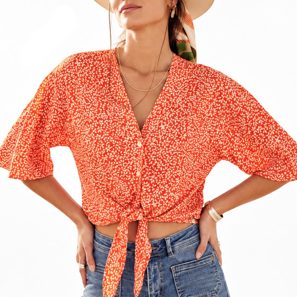 Blouse Orange Femme Freeman Porter Boxina Ixia pas cher