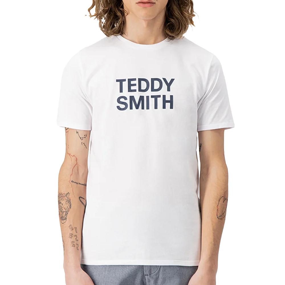 T-shirt Blanc Homme Teddy Smith Basic Mc pas cher