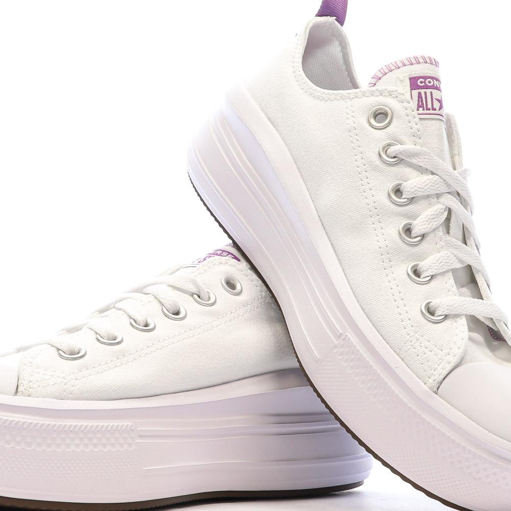 Baskets Blanches Fille Converse Chuck Taylor All Star Move vue 7