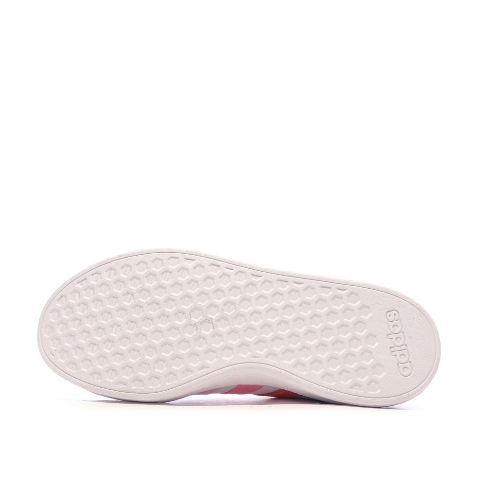 Baskets Blanc/Rose Femme Adidas Grand Court Base 2.0 vue 5