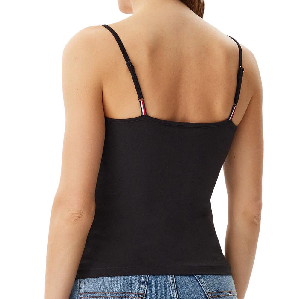 Schwarzes Damen-Top „Tommy Jeans Essential Strap“ Ansicht 2