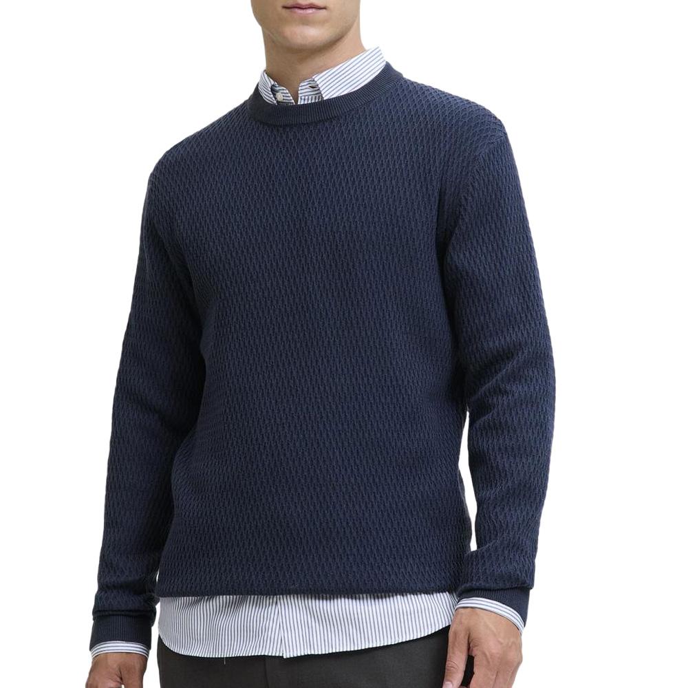 Pull Marine Homme Jack & Jones Reagan pas cher