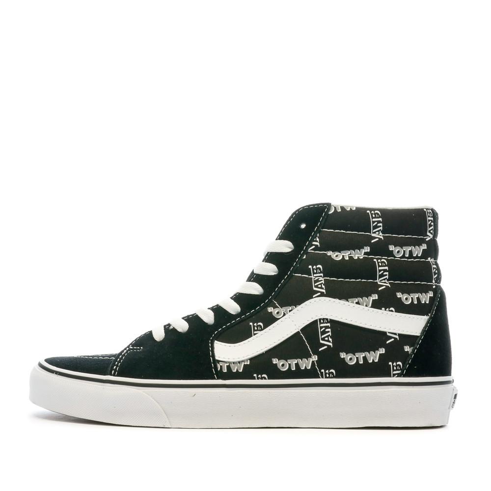 Baskets Noires/Blanches Homme Vans Sk8-hi pas cher