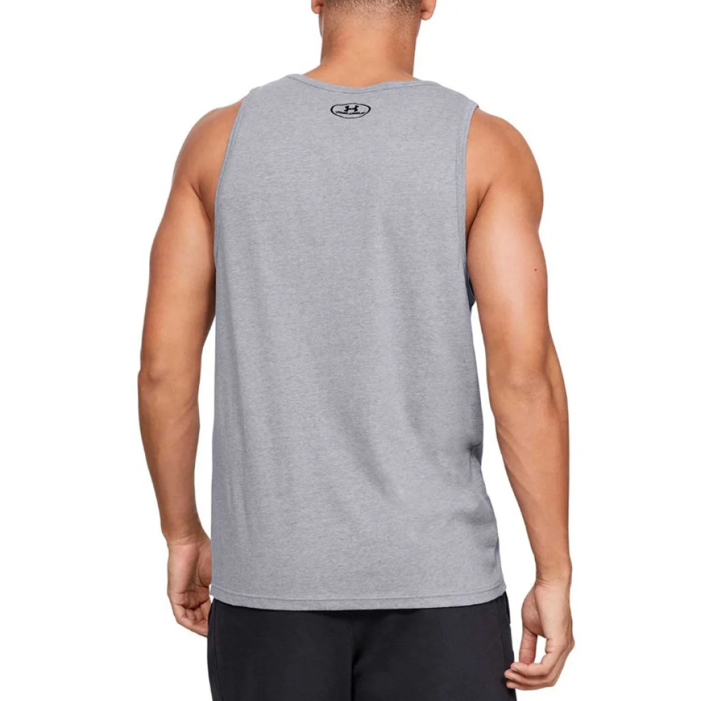 Débardeur Gris Homme Under Armour Sportstyle Logo Tank vue 2