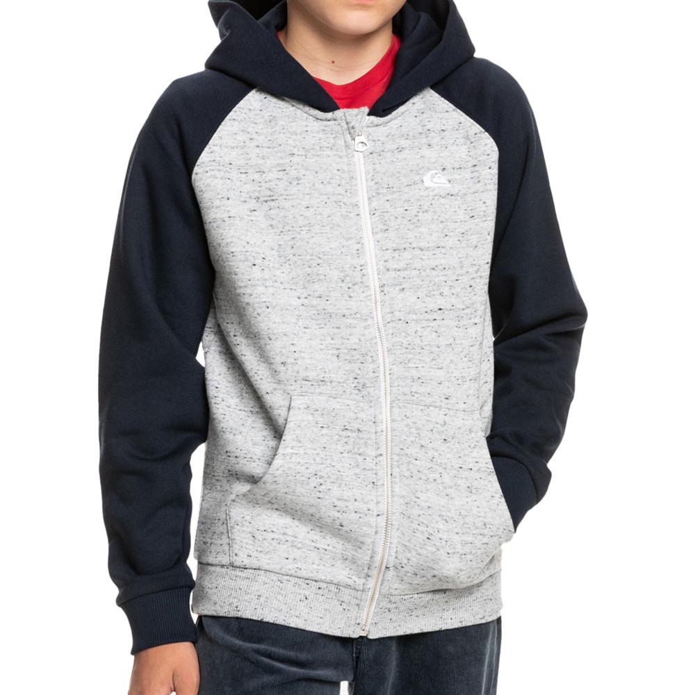 Sweat Zippé Gris/NoirGarçon Quiksilver Easy Day pas cher