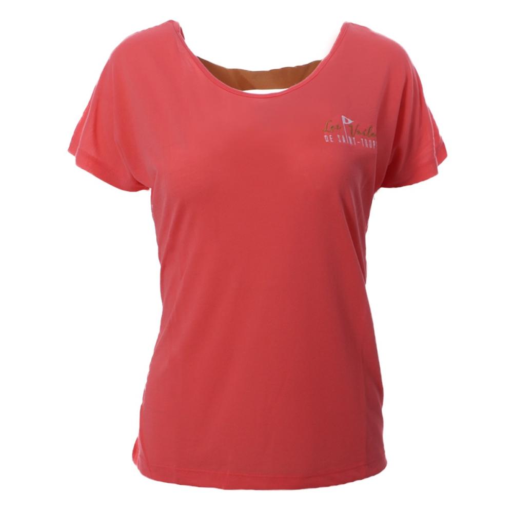 T-Shirt Corail Femme Les Voiles de Saint-Tropez TIMOR pas cher