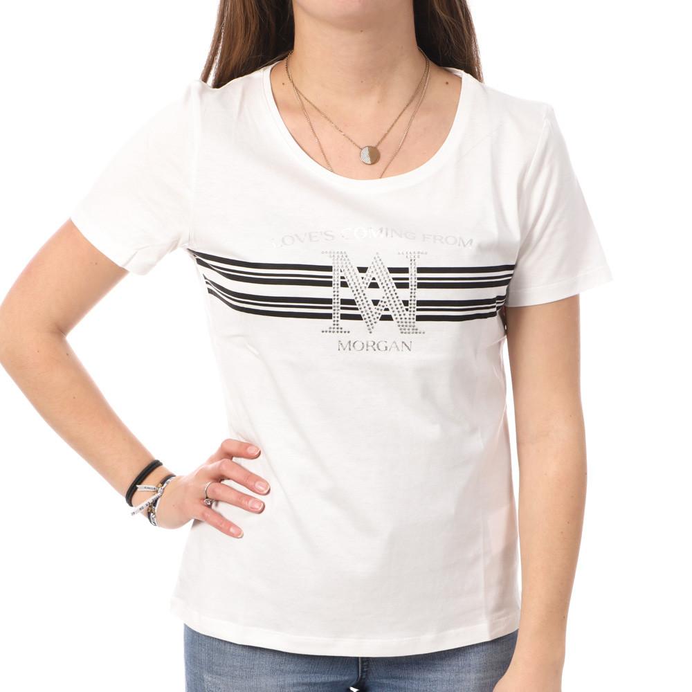 T-shirt Blanc Femme Morgan DONNA pas cher