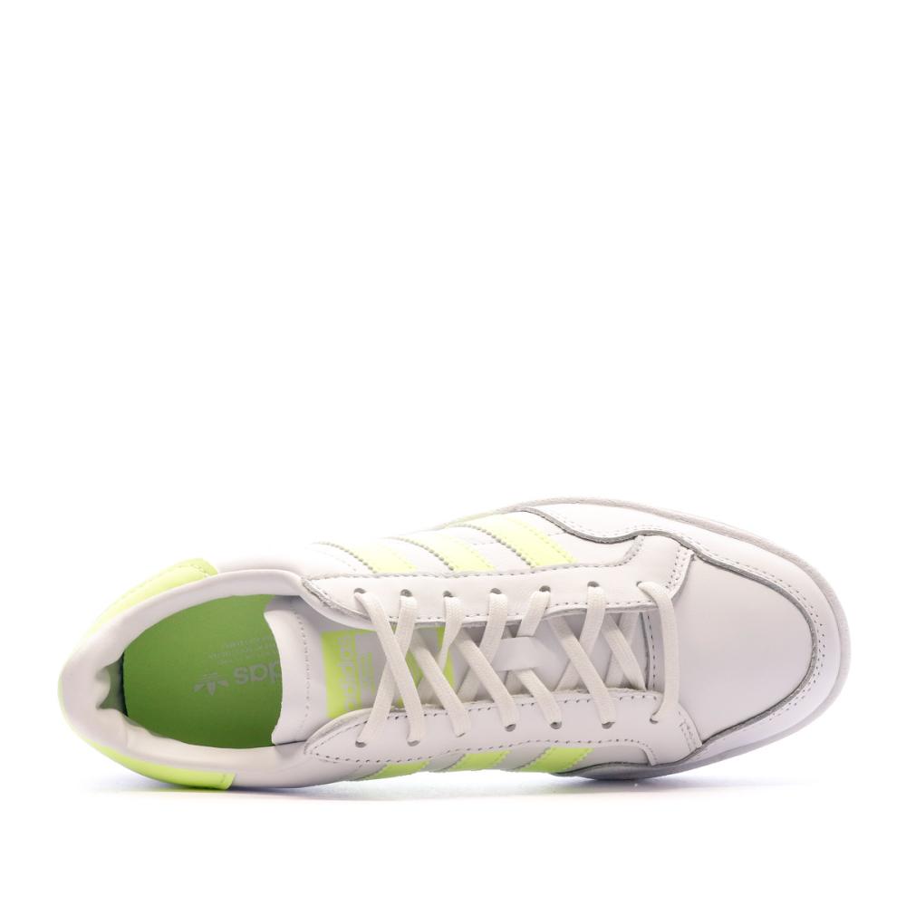 Baskets Blanche/Jaune Femme Adidas Team Court vue 4
