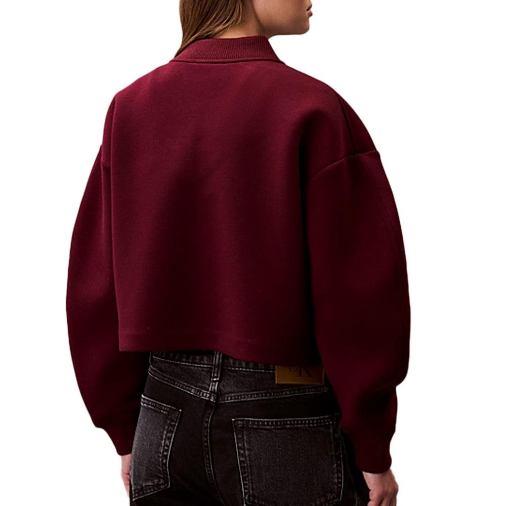 Blouson Aviateur Rouge Femme Calvin Klein Jeans Scuba vue 2