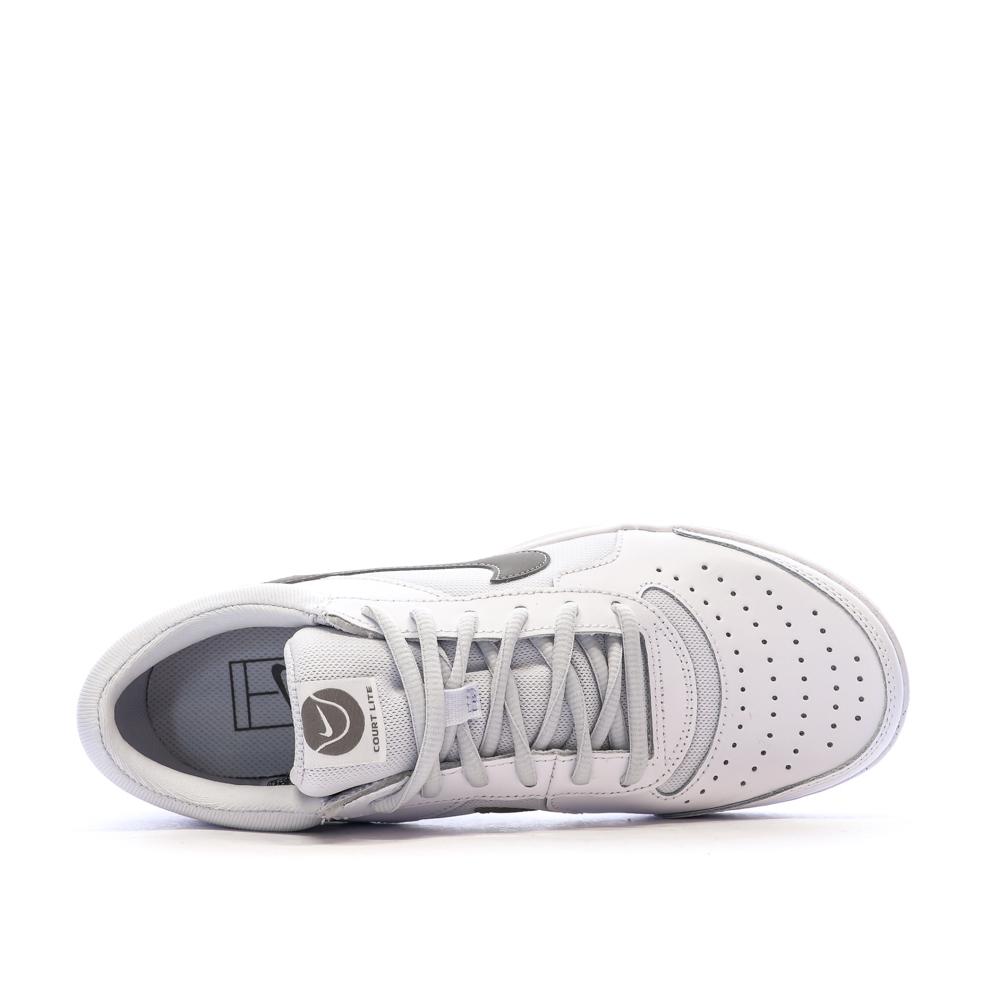 Baskets Blanches/Grises Femme Nike Zoom vue 4