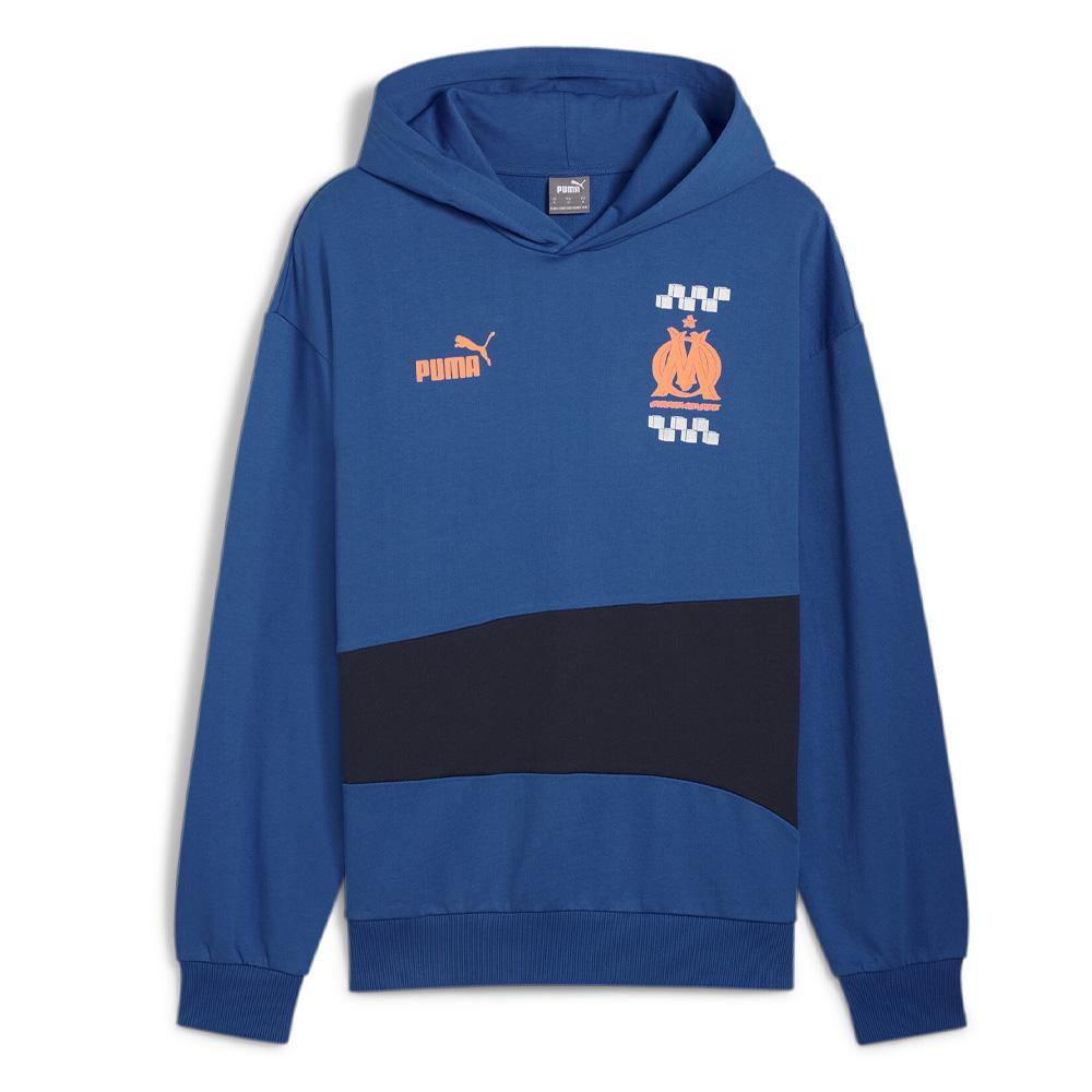 OM Sweat Bleu Foncé Homme Puma Om Culture+ pas cher