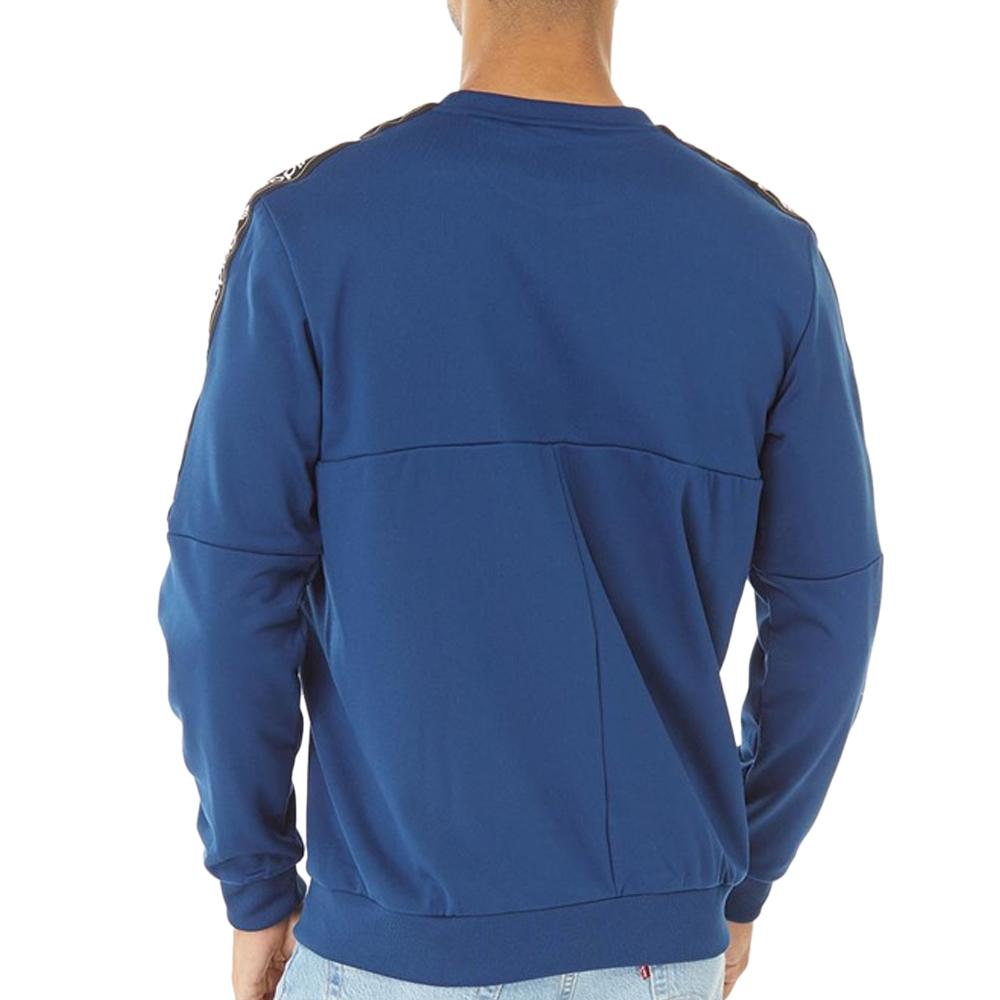 Sweat Bleu Homme Adidas Linpol vue 2