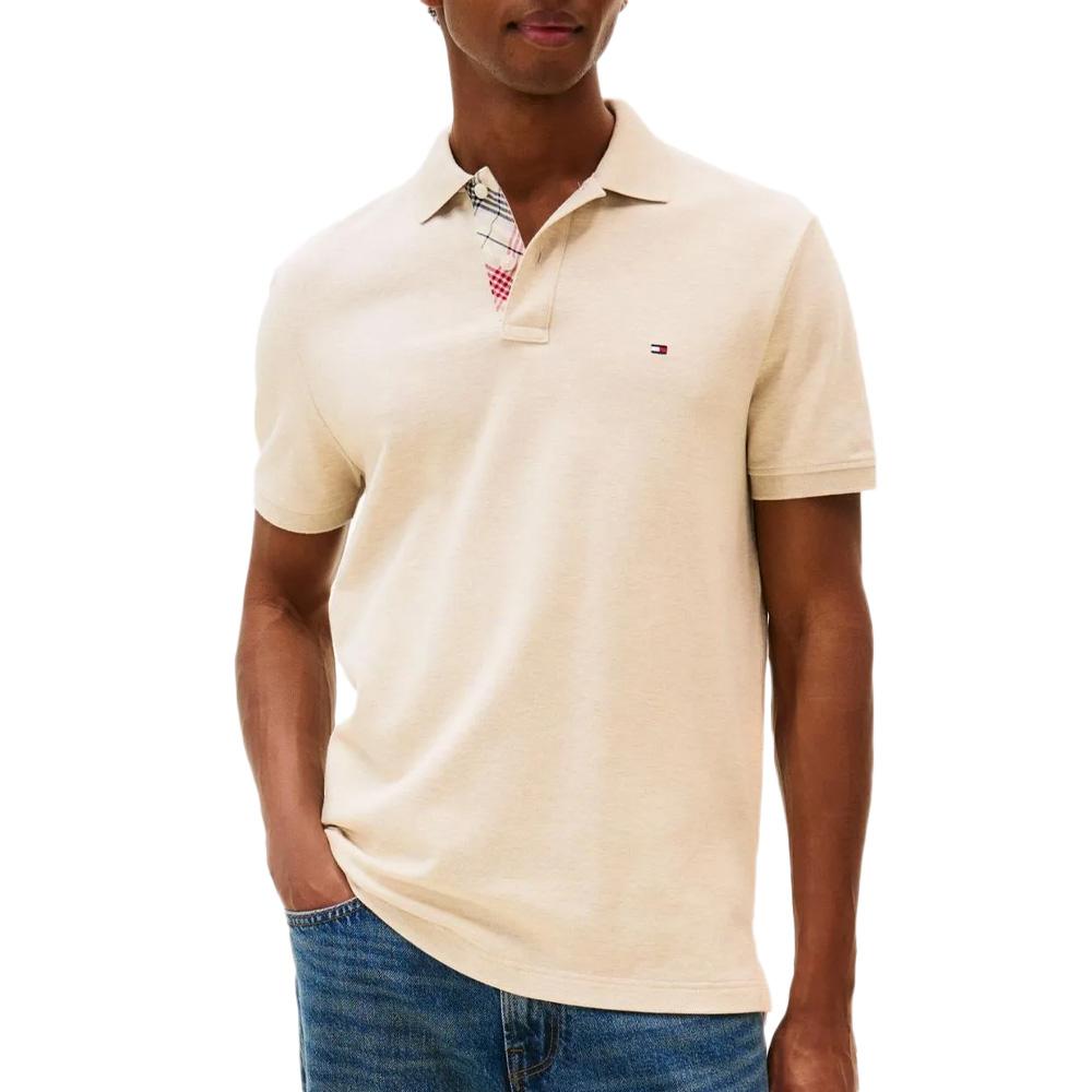 Polo Beige Homme Tommy Hilfiger Placket pas cher