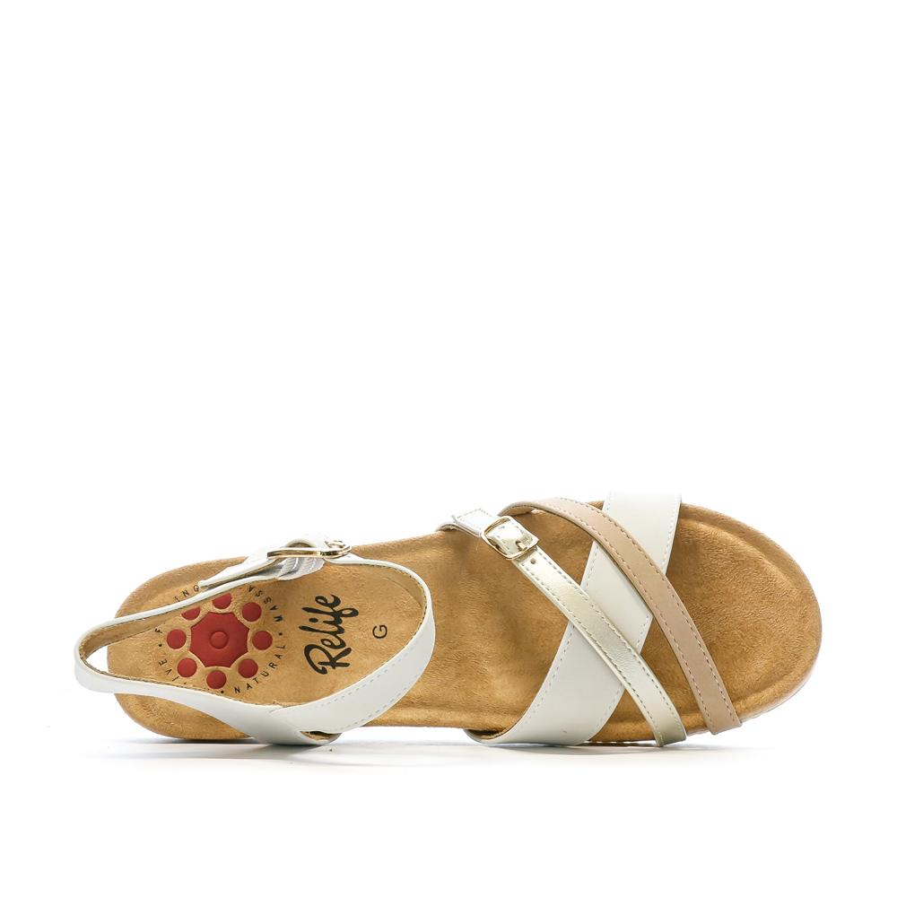 Sandales Blanches Femme RELIFE Jillica vue 4