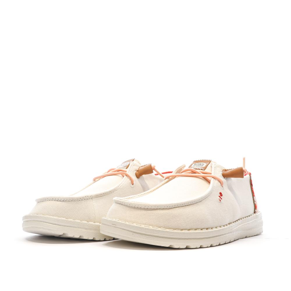 Chaussures Blanche/Orange Femme Hey Dude Wendy Stretch vue 6