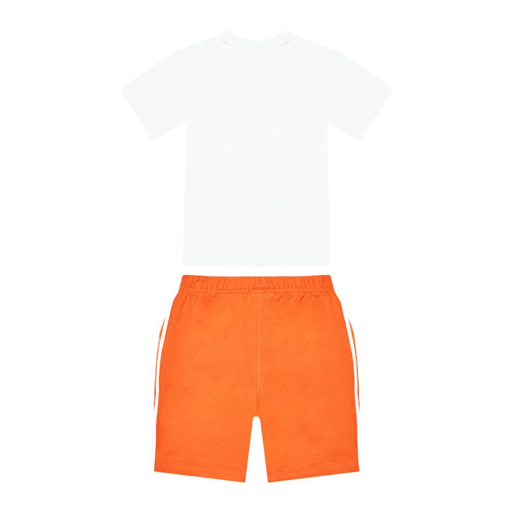 Ensemble Blanc/Orange Garçon Adidas HK7481 vue 2
