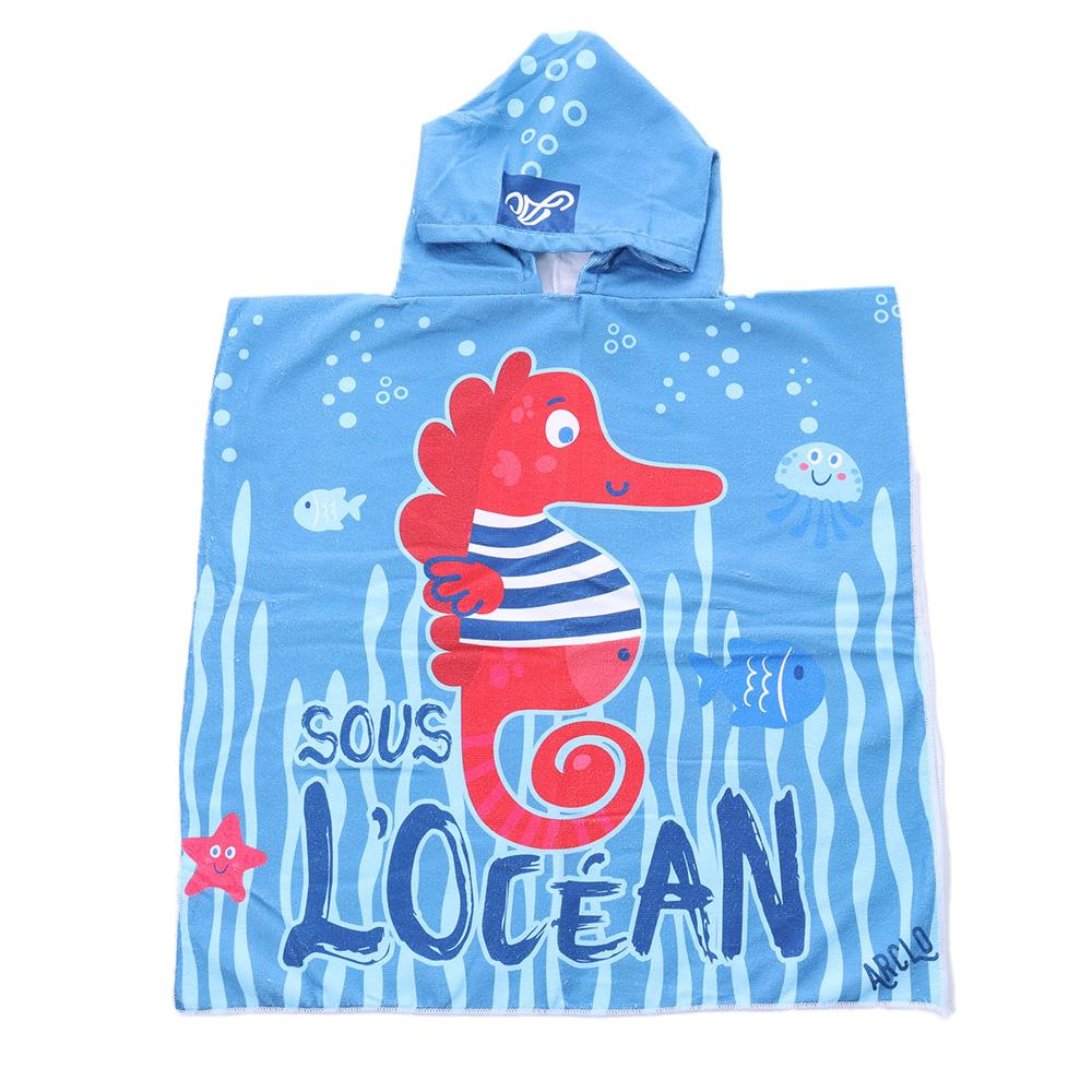 Poncho Bleu Garçon/Fille Arclo Hyppocampe pas cher