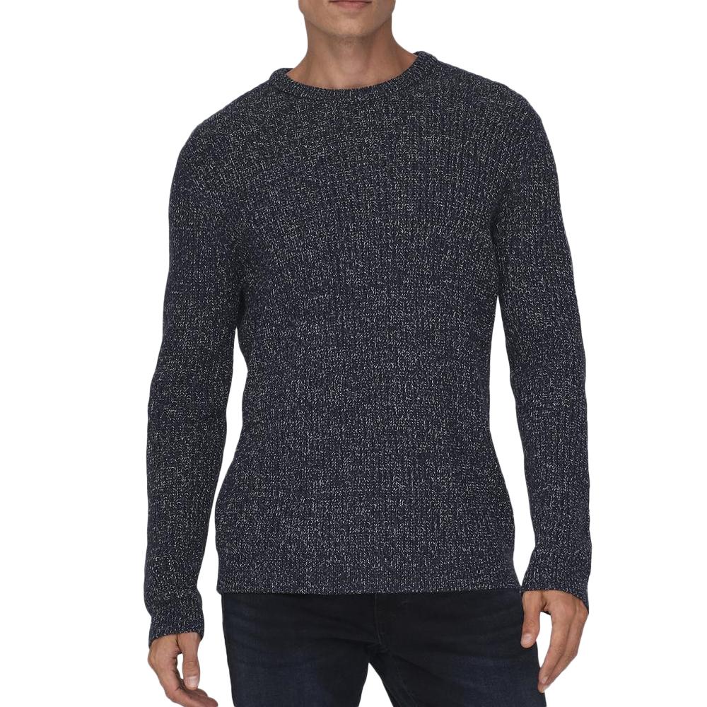 Pull Marine Homme Only & Sons Malaki Reg 7 pas cher