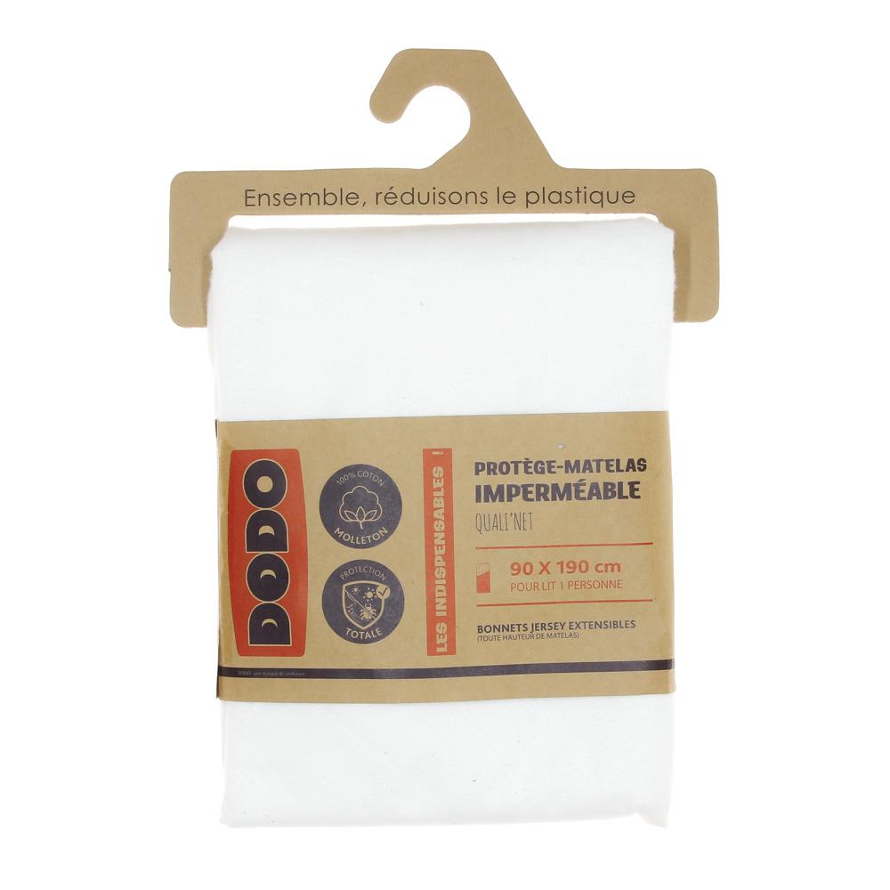Protège-Matelas Absorbant Blanc Anti-Acarien DODO 90x190 pas cher