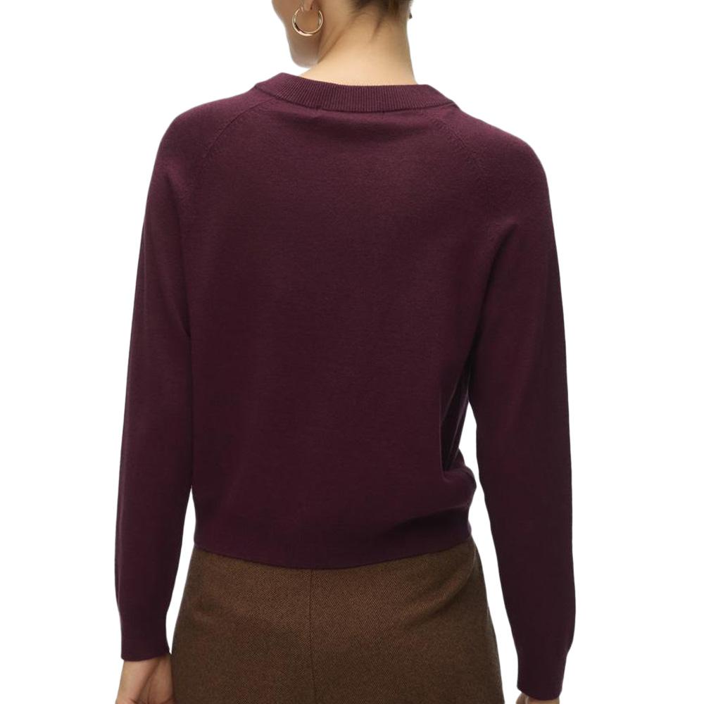 Pull Prune Femme Vero Moda Happy Button vue 2