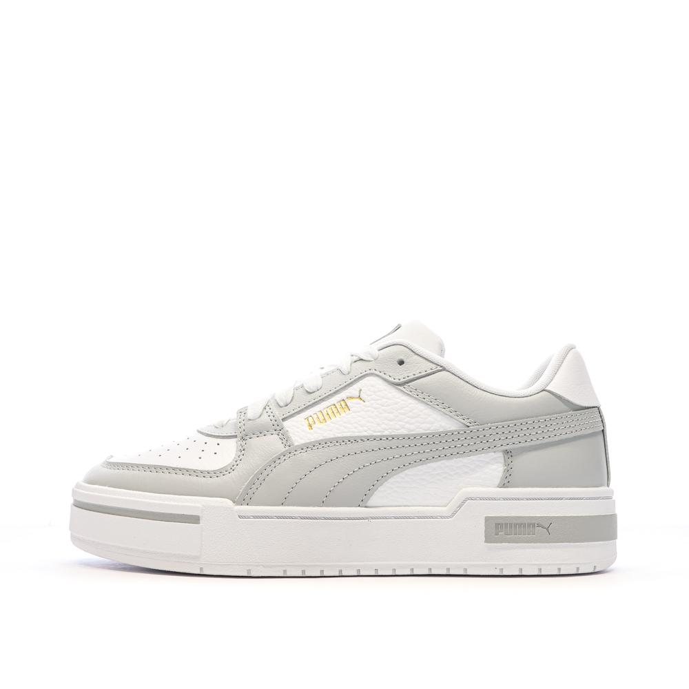 Baskets Blanches/Gris Homme Puma Pro Classic pas cher