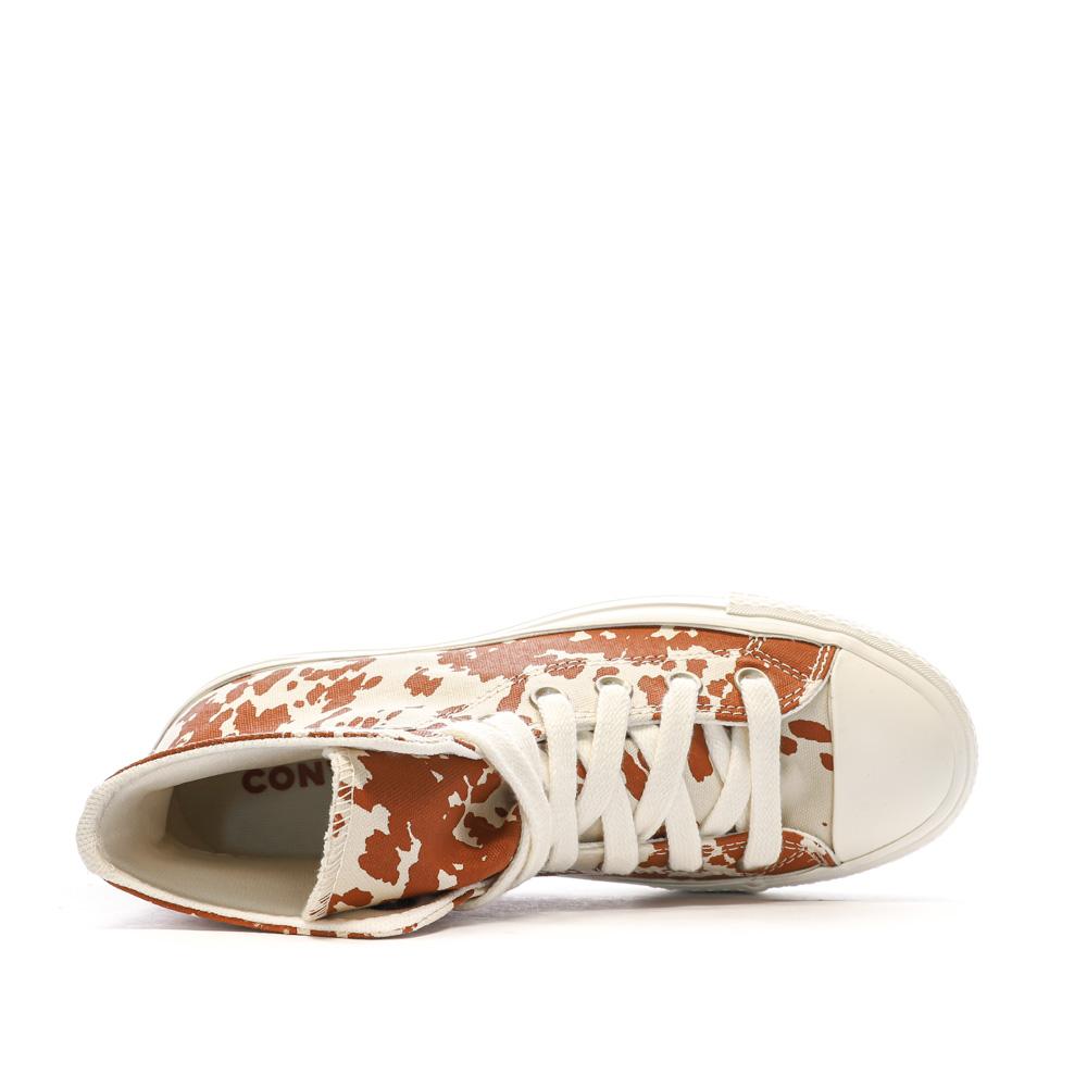 Baskets Oranges/Beige Femme Converse Chuck Taylor All Star Lift vue 4