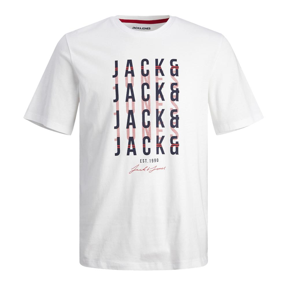 T-shirt Blanc Garçon Jack & Jones Delvin pas cher