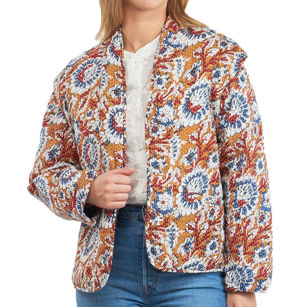 Vestes légères à fleurs Orange/Bleu Femme Kaporal SONIA pas cher