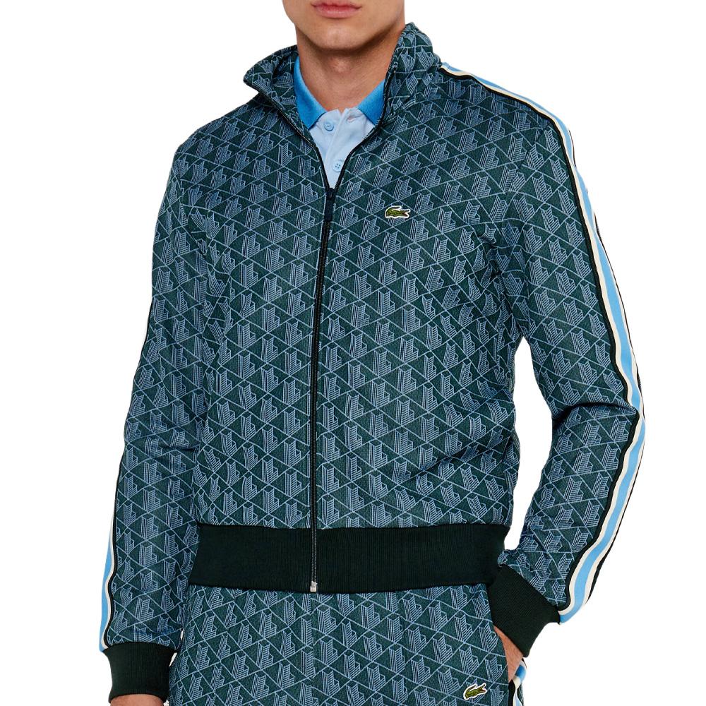 Veste Zippé Vert/Bleu Homme Lacoste SH1368 pas cher
