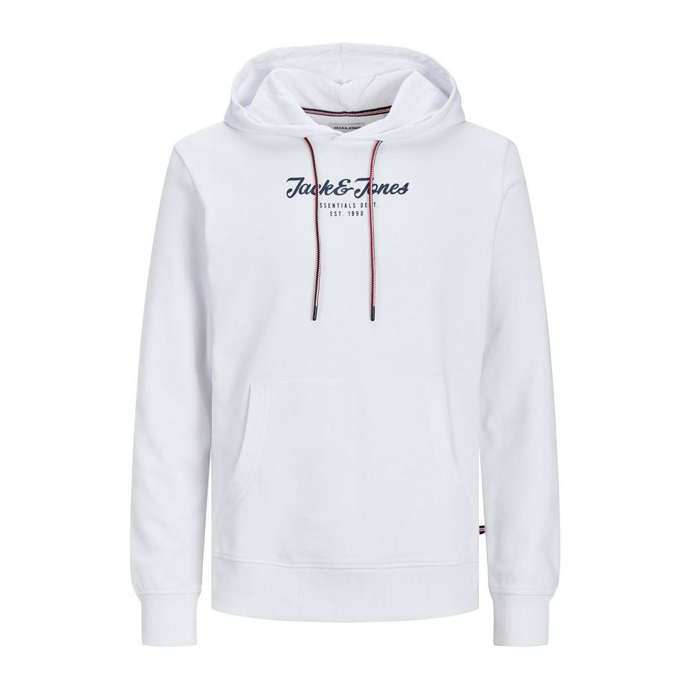 Sweat à Capuche Blanc Homme Jack & Jones Henry pas cher