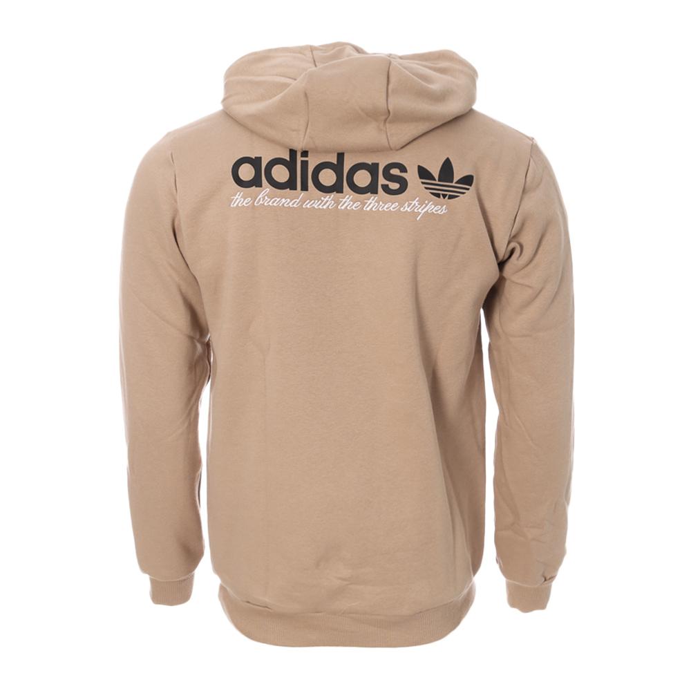 Sweat Marron Homme Adidas Hoodie vue 2