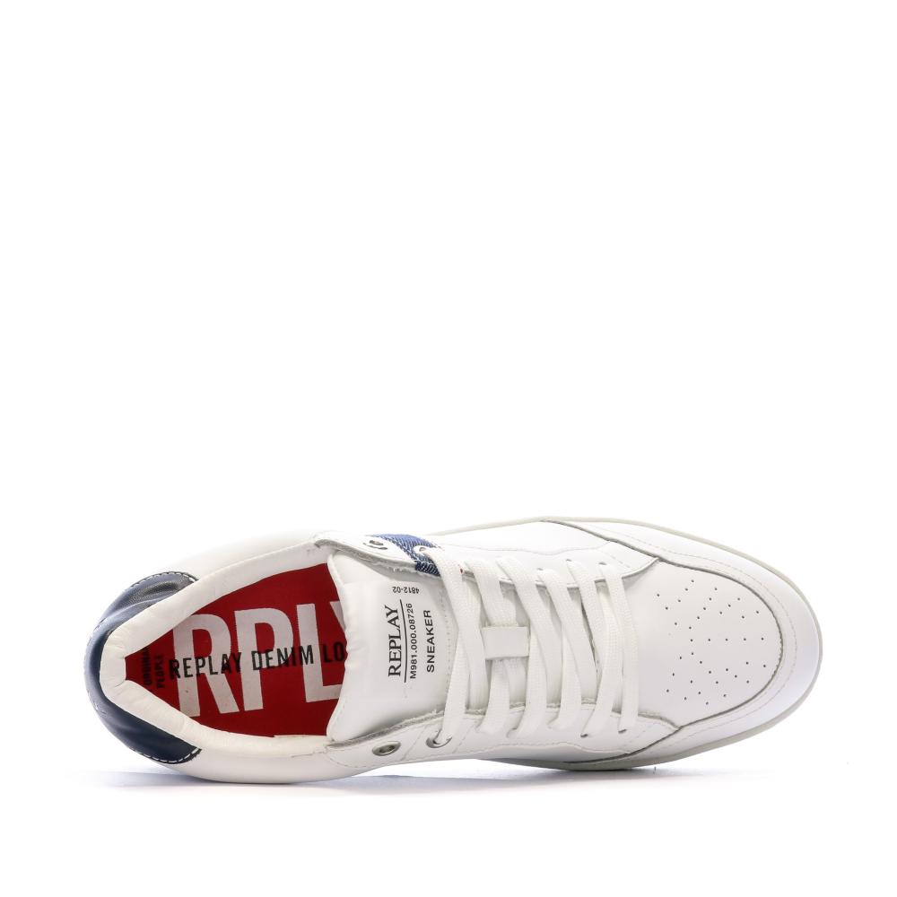 Baskets Blanches Homme Replay Blog Action vue 4