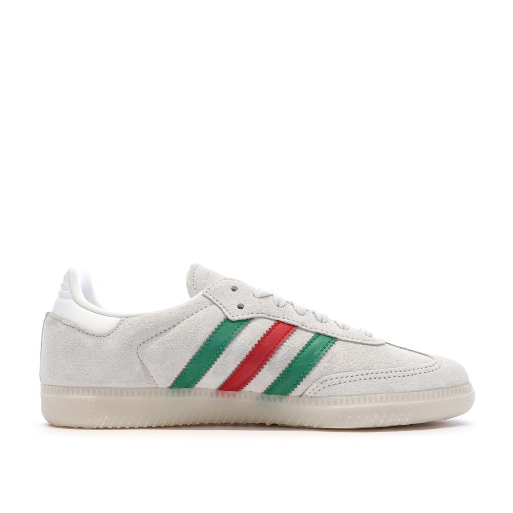 Baskets Grises/Vertes/Rouges Homme Adidas Samba vue 2