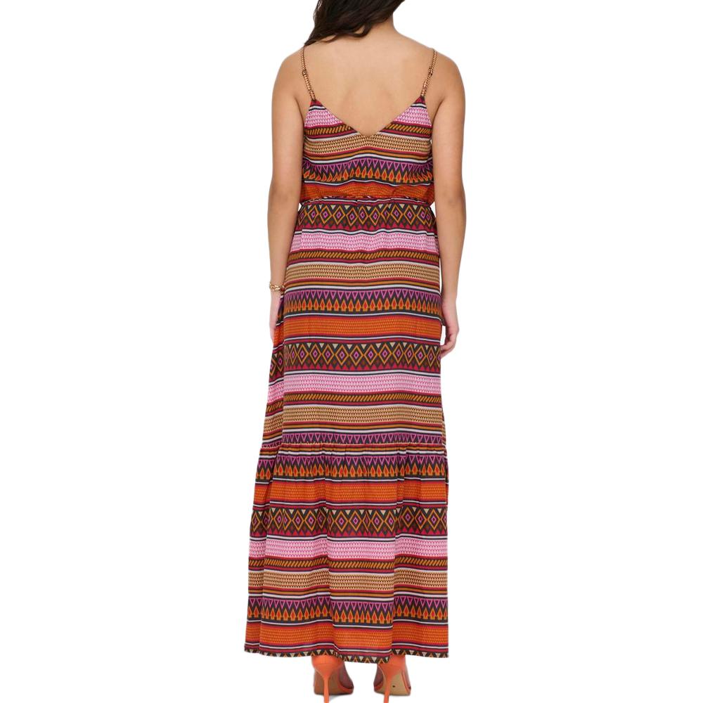Robe Orange à Motifs Femme Only Tansted Life vue 2