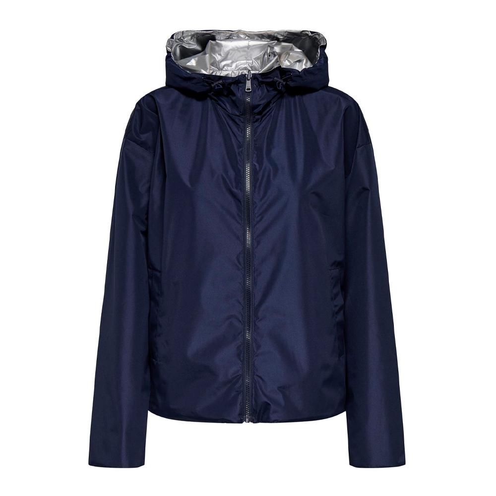 Parka Marine/Argent Femme Only Fry pas cher