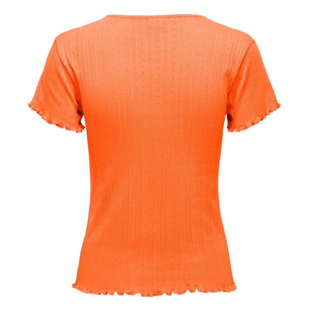 T-shirt Orange Femme JDY Salsa Life vue 2