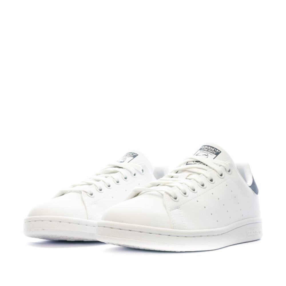 Baskets Blanches/Marine Femme Adidas Stan Smith vue 6
