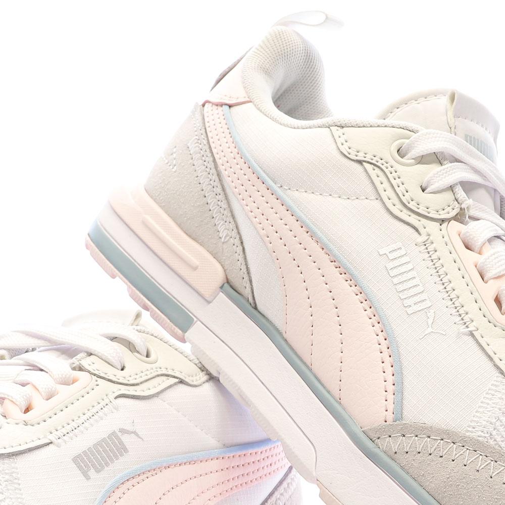 Baskets Blanc/Rose Femme Puma R22 vue 7