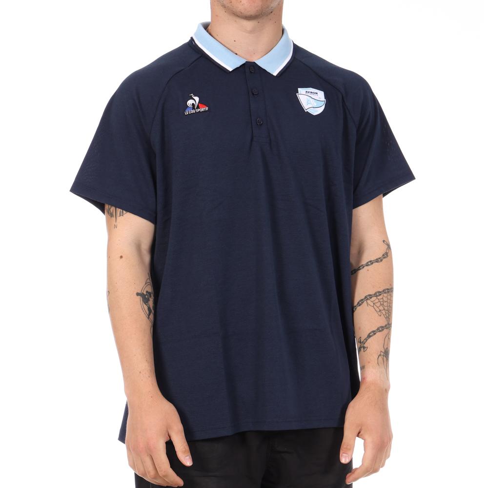 Aviron BayonnaisPolo Marine Homme Le Coq Sportif Présentation pas cher