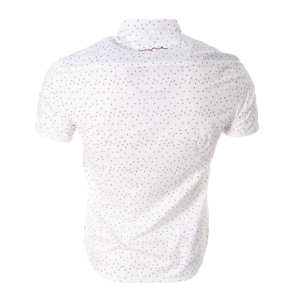 Chemise Blanche/Marine/Vert Homme Teddy Smith Cut Mc 10711556D vue 2