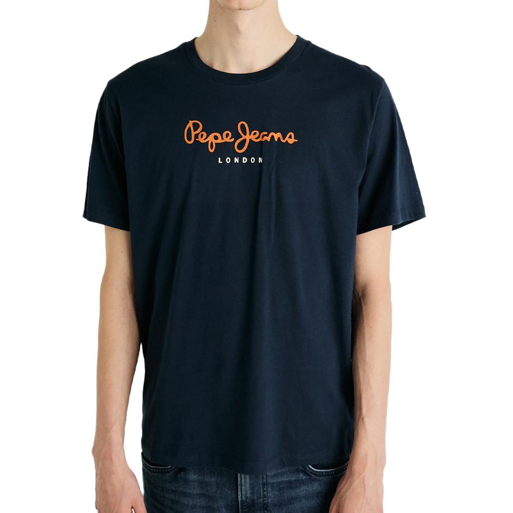 T-shirt Marine Homme Pepe jeans Eggo AQW pas cher