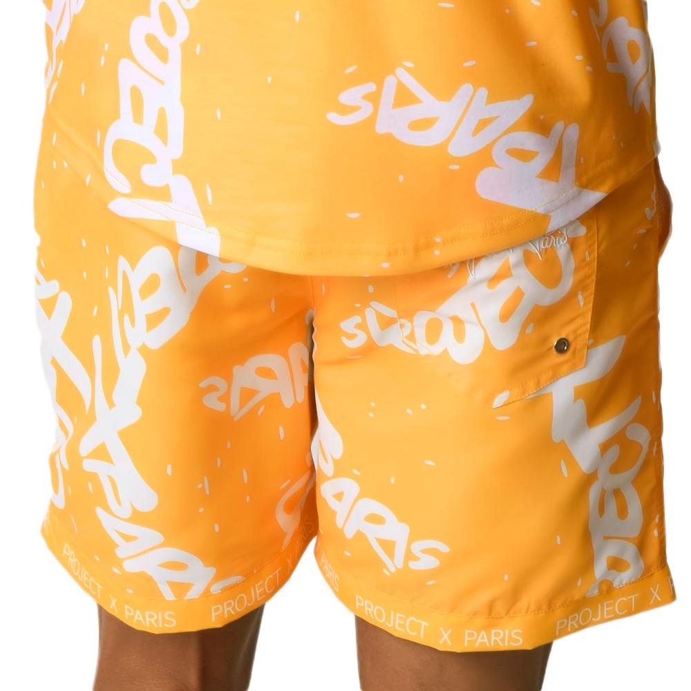Short De Bain Jaune Homme Project X Paris Short All Overt vue 2