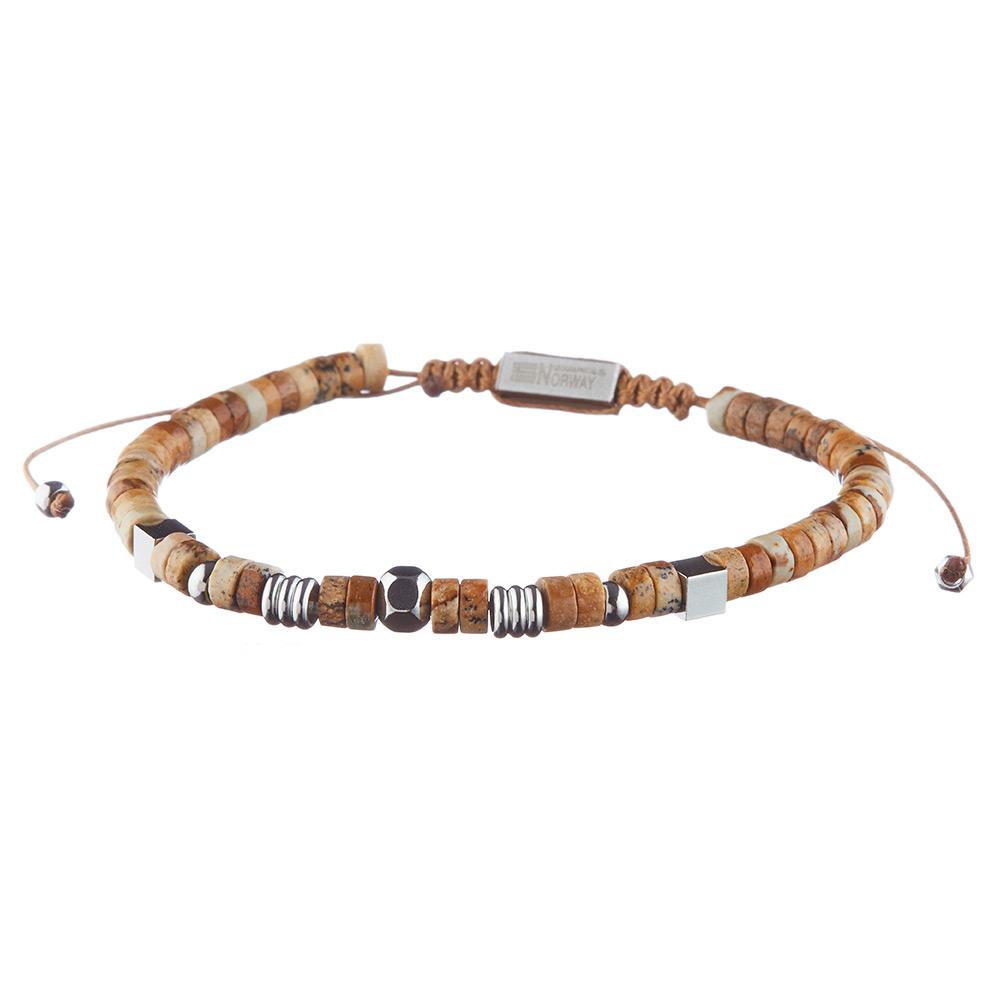 Bracelet Marrons/Acier Homme Geographical Norway 315019 pas cher