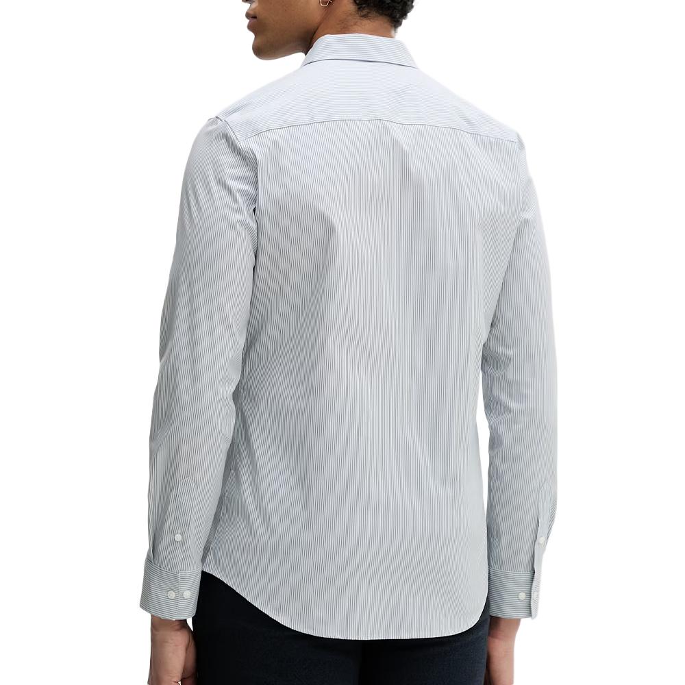 Calvin Klein Jeans Light Blue Slim-Fit Striped Men’s Shirt – Stripe Stretch Photo of the Espace des Marques %store% store - view of %key%