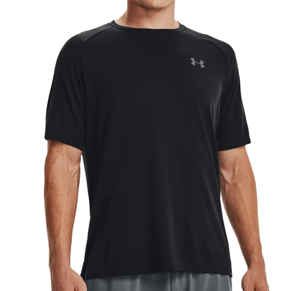 Maillot de sport Noir Homme Under Armour Tech 2.0 SS pas cher